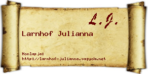 Larnhof Julianna névjegykártya